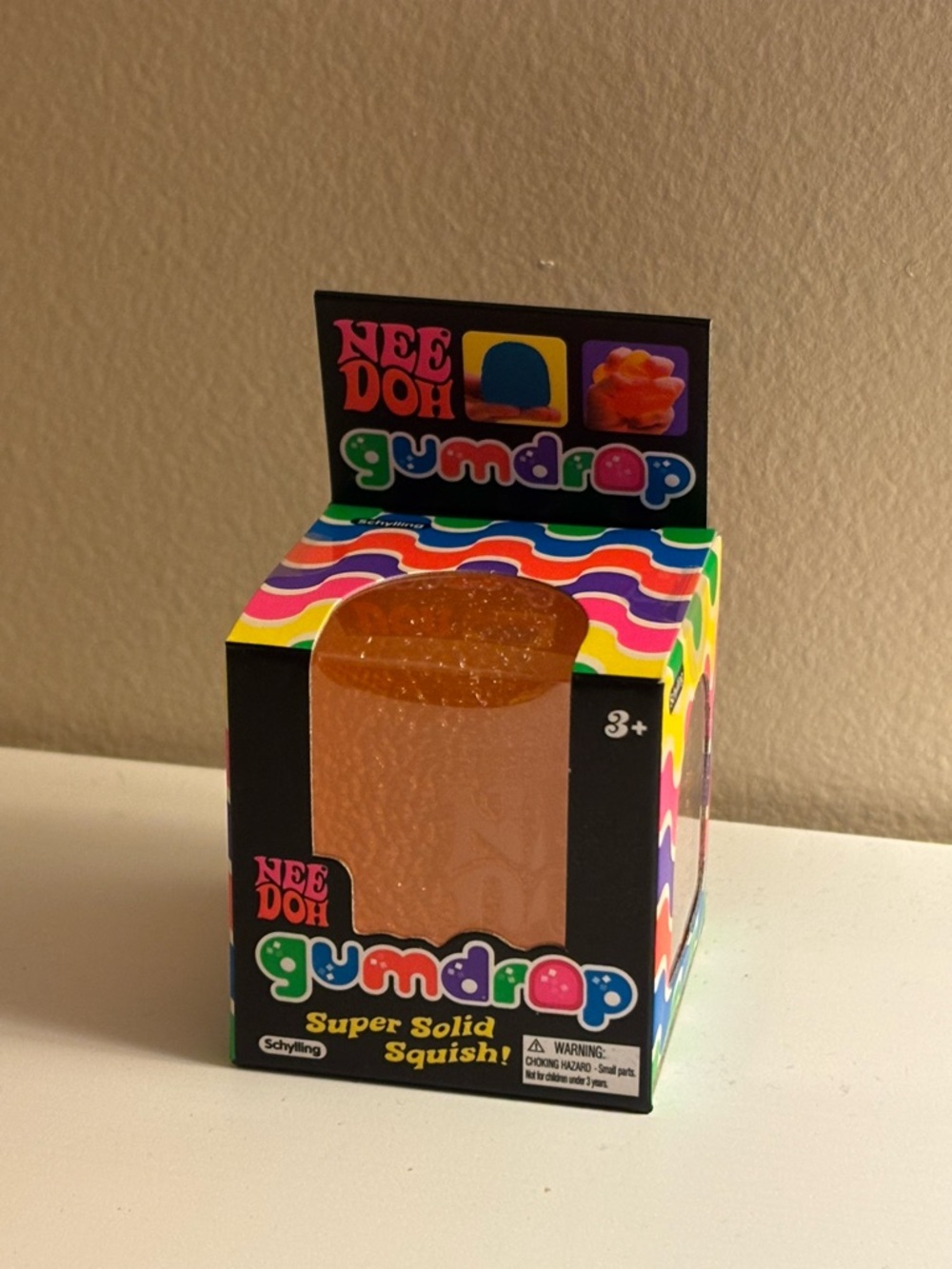 NeeDoh Gumdrop Super Solid Squish - Orange